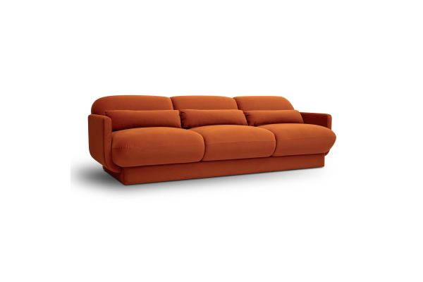 Azalea Rust Orange Velvet Sofa