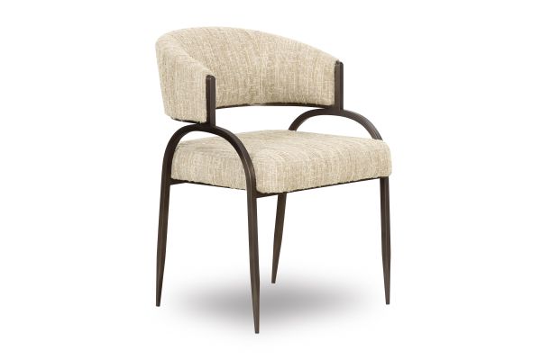 Tatum Cream Textured Performance Boucle Dining Chair