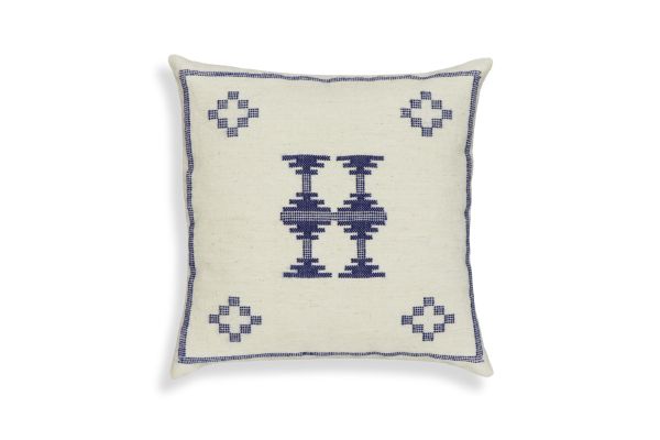 Aztec Cream & Indigo Wool 20