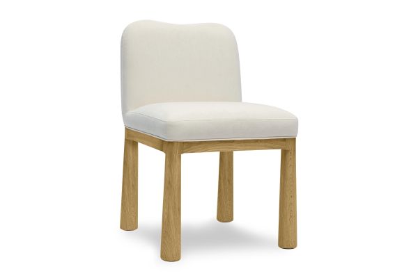 Tiara Cream Velvet Oak Dining Chair