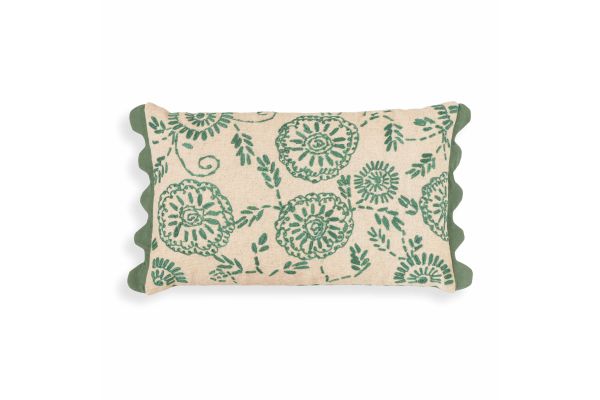 Portia Aqua Embroidered Cotton Flex 20