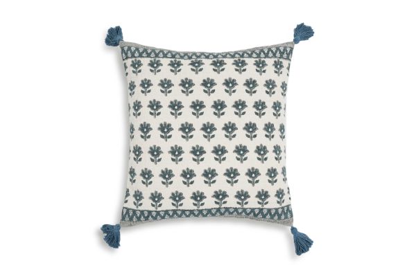 Blossom Printed Cotton Tassel 20 Inch Accent Cushion