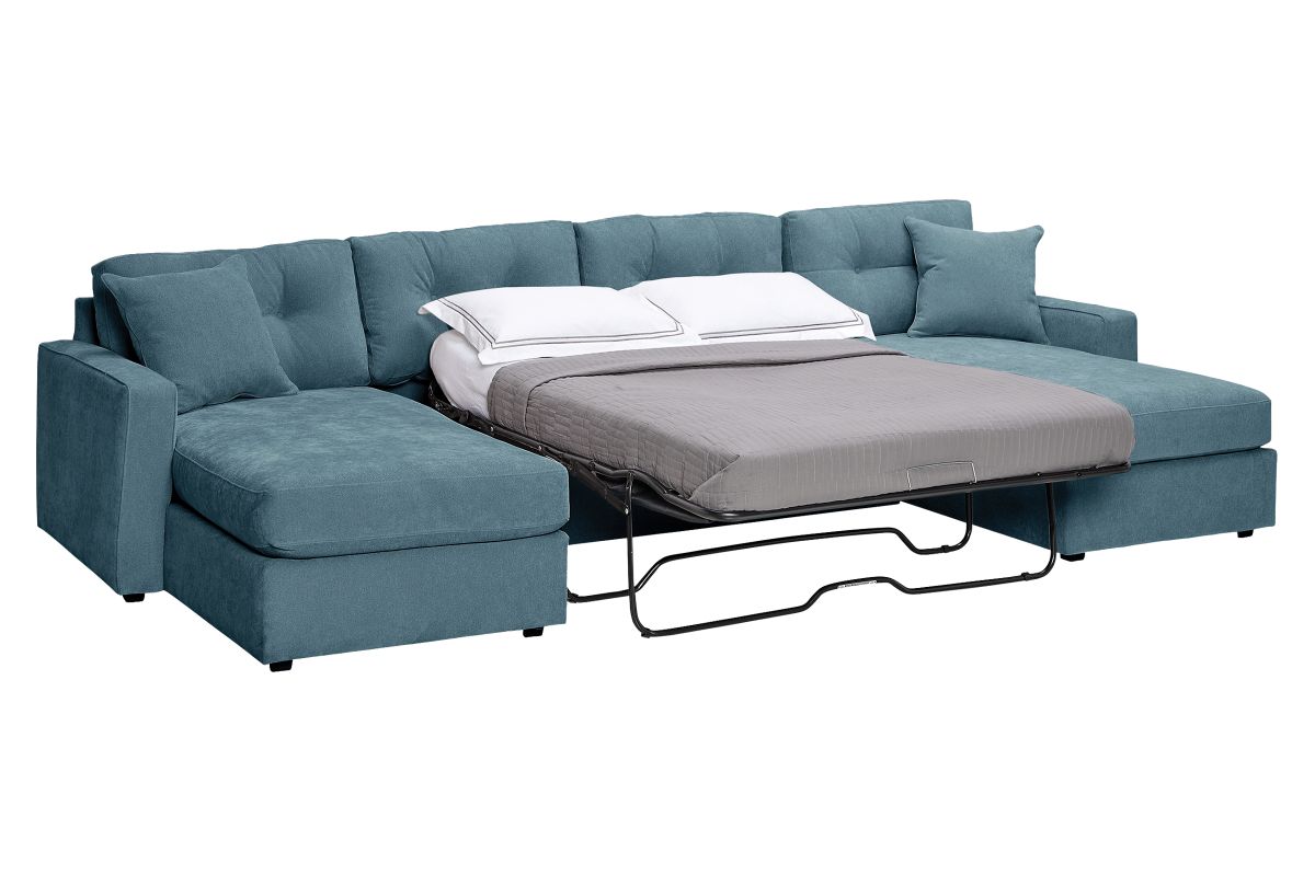 ModularOne Sectional Teal 3-Piece with Sleeper + Dual Chaises 3