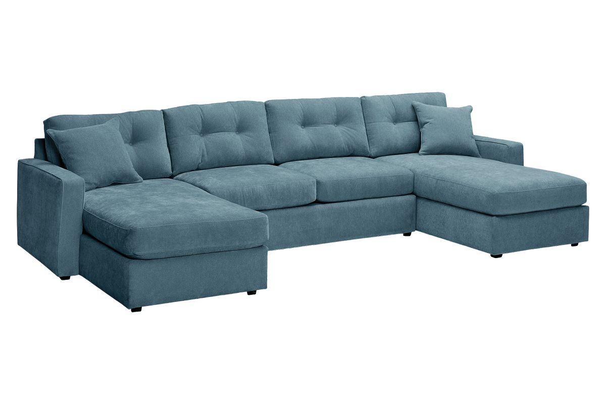 ModularOne Sectional Teal 3-Piece with Sleeper + Dual Chaises 2
