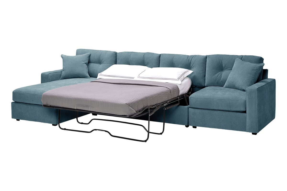 ModularOne Sectional Teal 3-Piece with Sleeper + Left Arm Facing Chaise 3