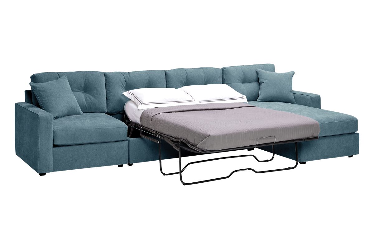 ModularOne Sectional Teal 3-Piece with Sleeper + Right Arm Facing Chaise 3