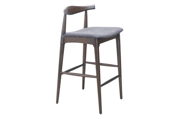 Tuzka Barstool (Set of 2) Gray & Espresso