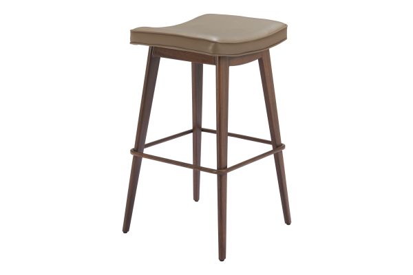 Divat Barstool (Set of 2) Taupe & Walnut