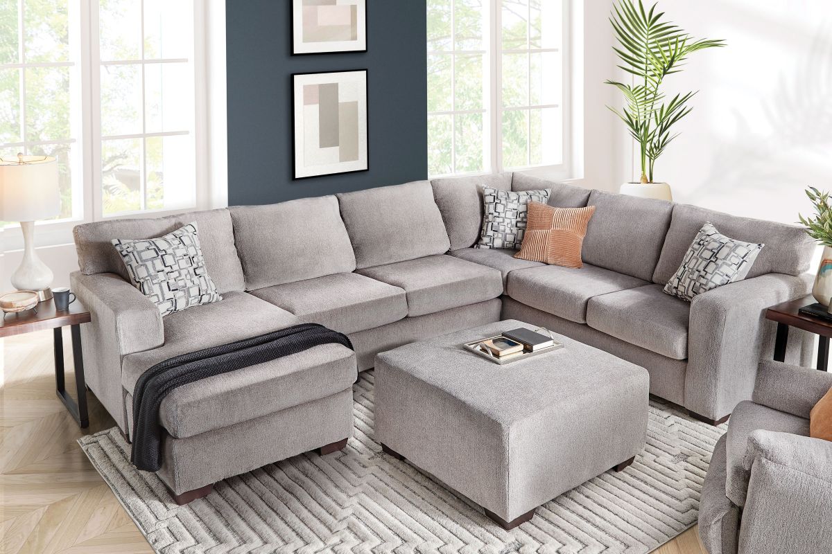 Presley Taupe 2-Piece Sectional with Left Arm Facing Chaise 2