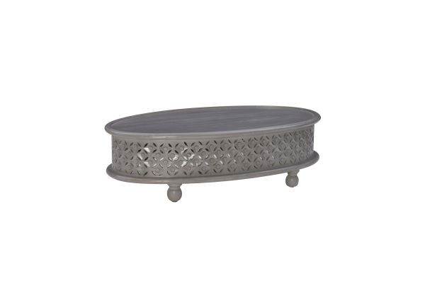 Imani Light Grey Oval Coffee Table
