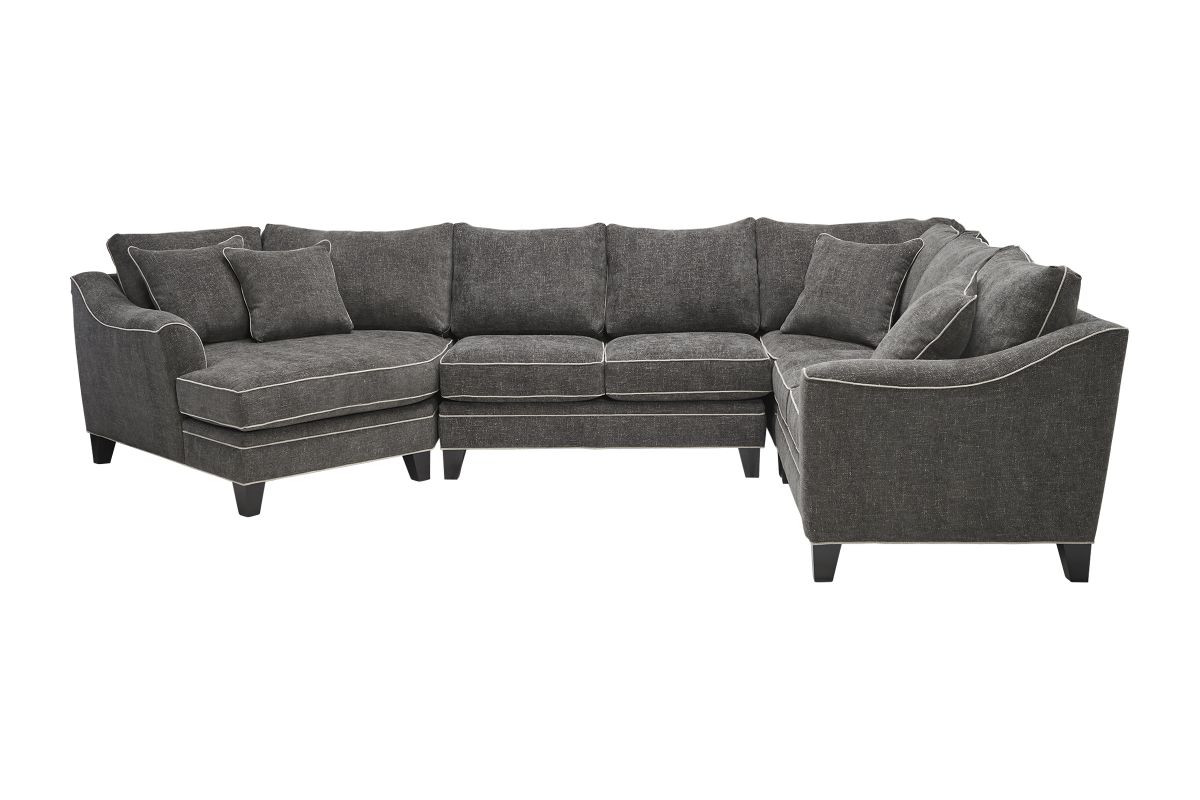 Demi Charcoal 4-Piece Sectional with Left Arm Facing Cuddler 3