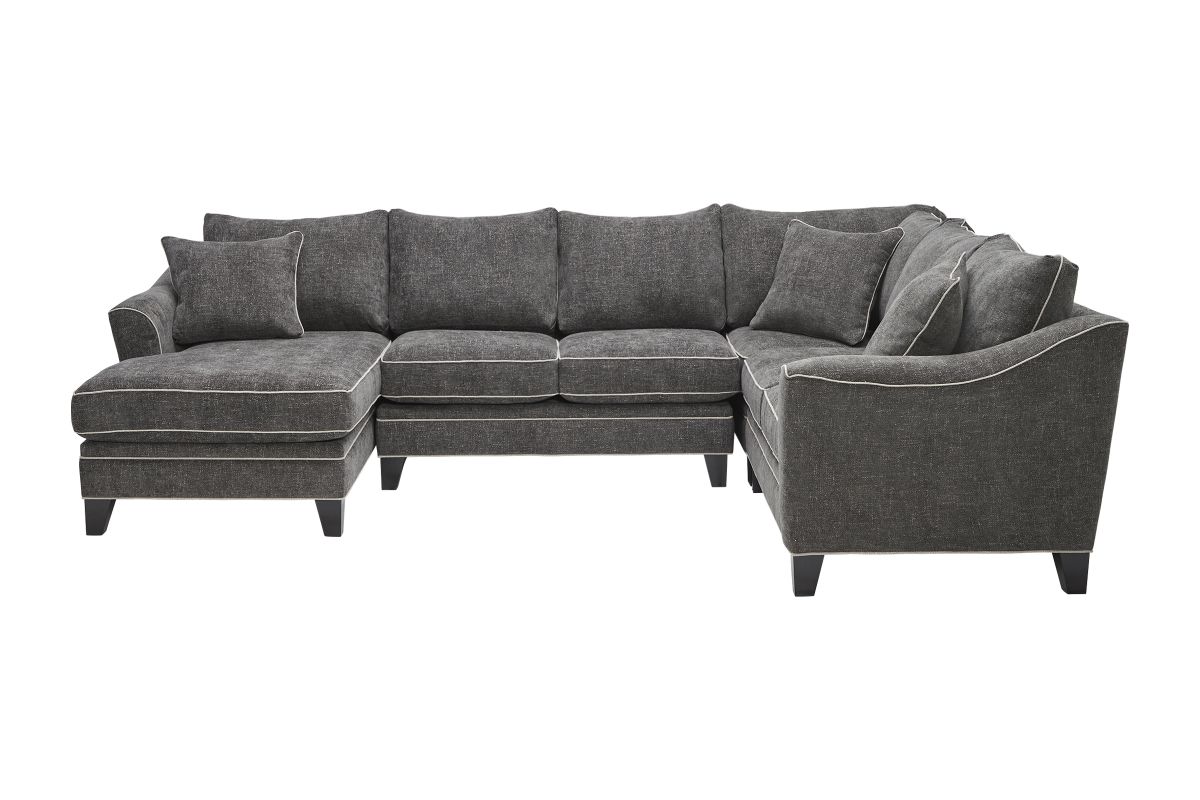 Demi Charcoal 4-Piece Sectional with Left Arm Facing Chaise 3