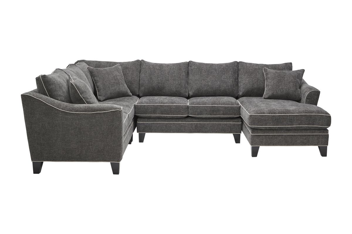 Demi Charcoal 4-Piece Sectional with Right Arm Facing Chaise 3