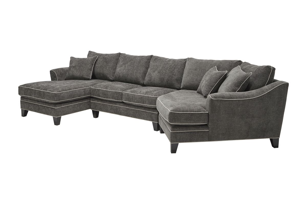 Demi Charcoal 3-Piece Sectional with Right Arm Facing Cuddler 3