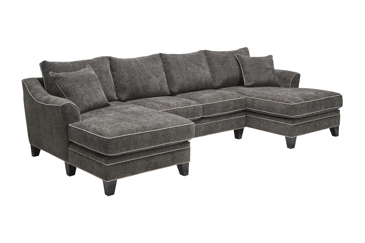 Demi Charcoal 3-Piece Dual Chaise Sectional 3