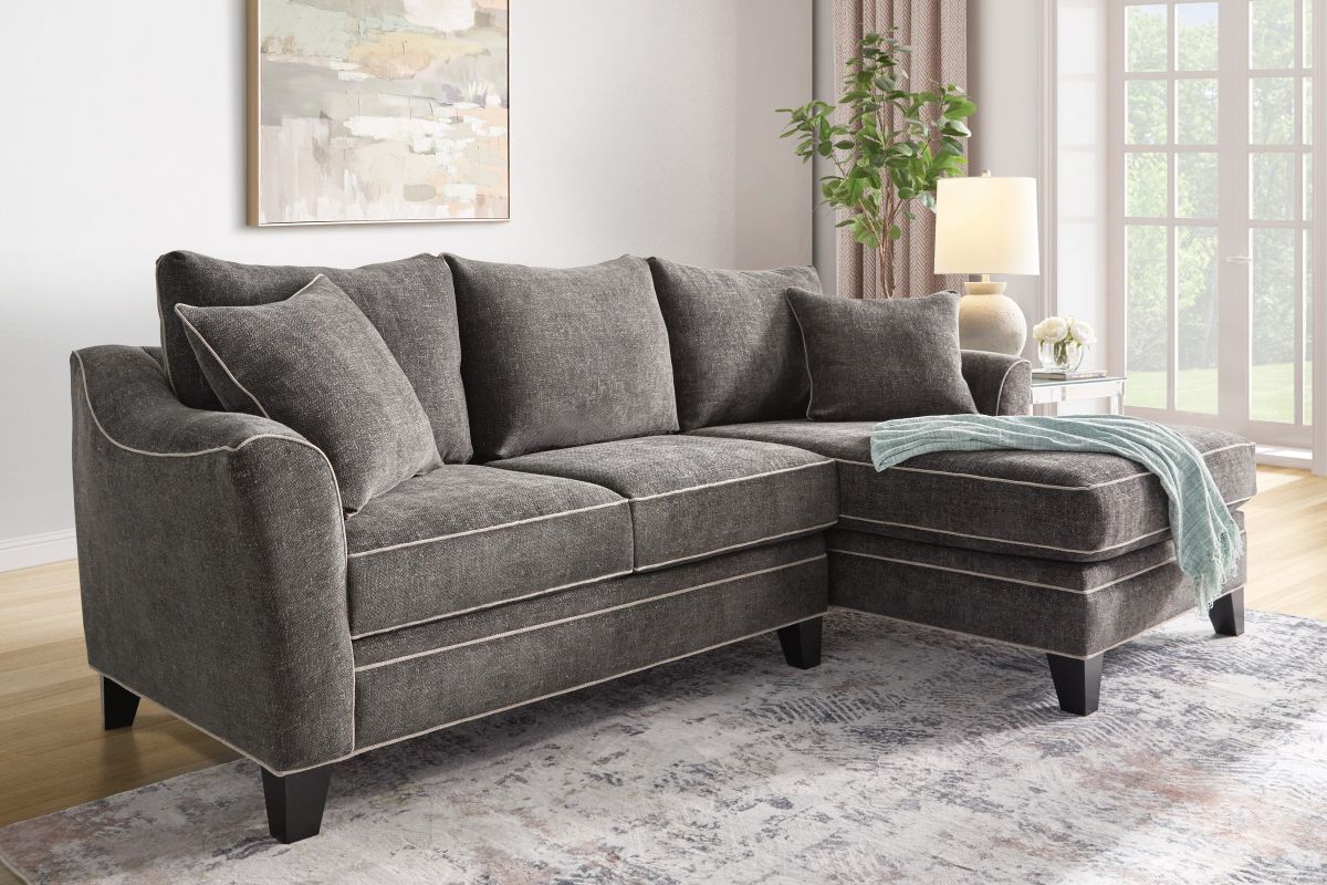 Demi Charcoal 2-Piece Sectional with Right Arm Facing Chaise 2