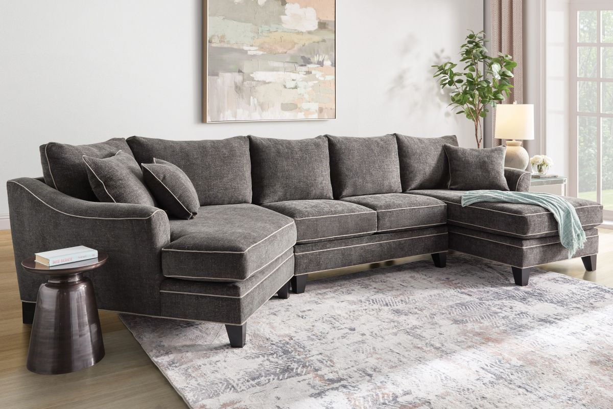 Demi Charcoal 3-Piece Sectional with Left Arm Facing Cuddler 2