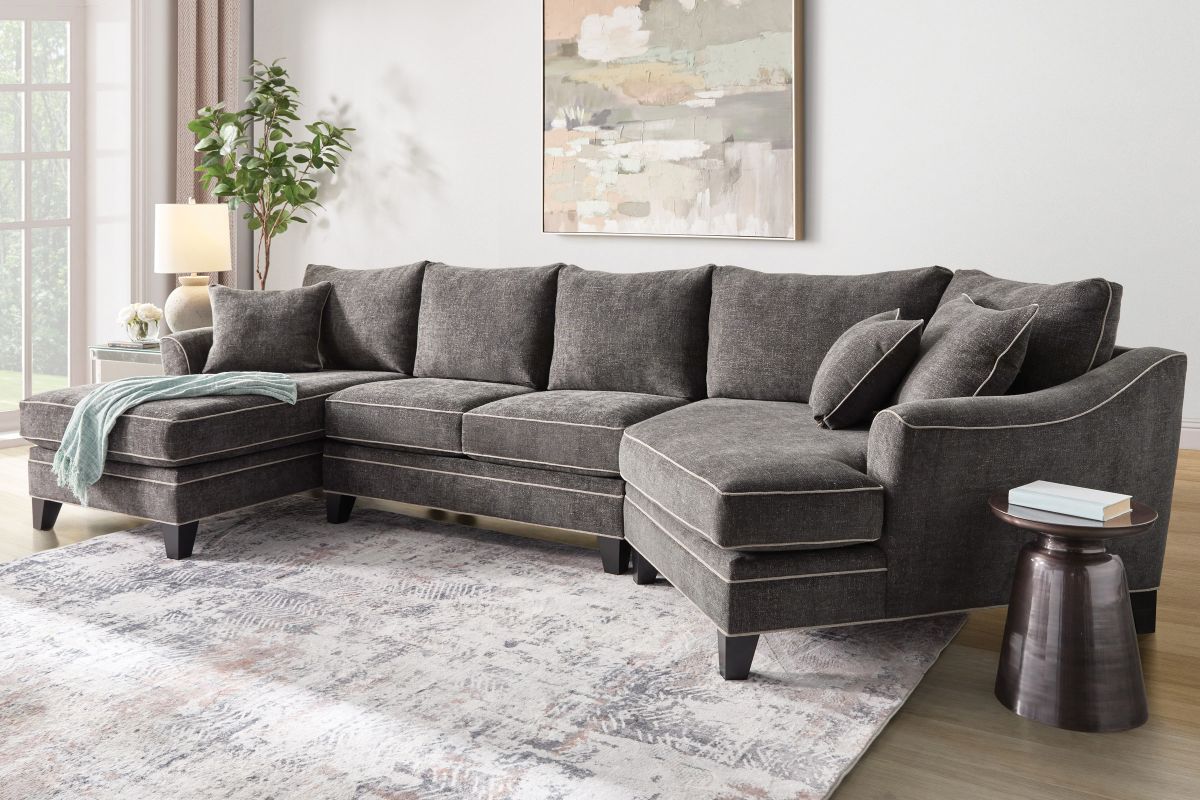 Demi Charcoal 3-Piece Sectional with Right Arm Facing Cuddler 2