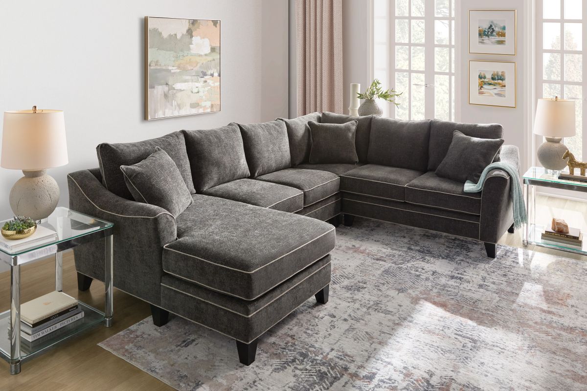 Demi Charcoal 4-Piece Sectional with Left Arm Facing Chaise 2