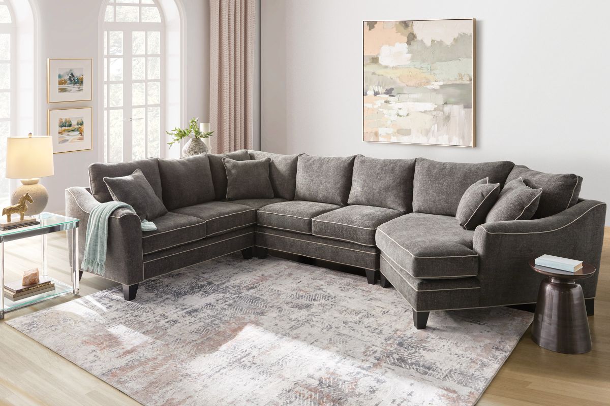 Demi Charcoal 4-Piece Sectional with Right Arm Facing Cuddler 2