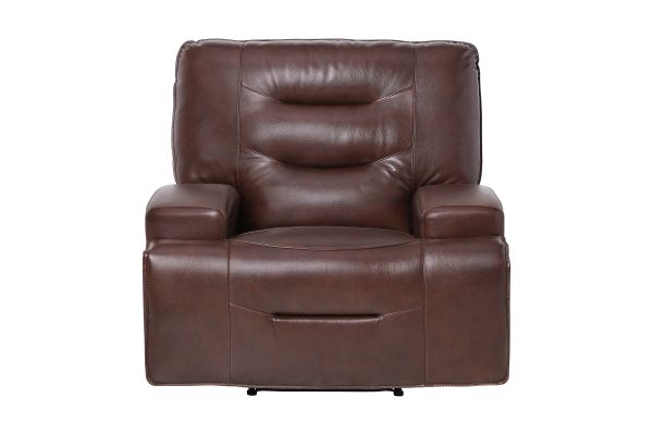Cade Brown Leather Dual Power Recliner