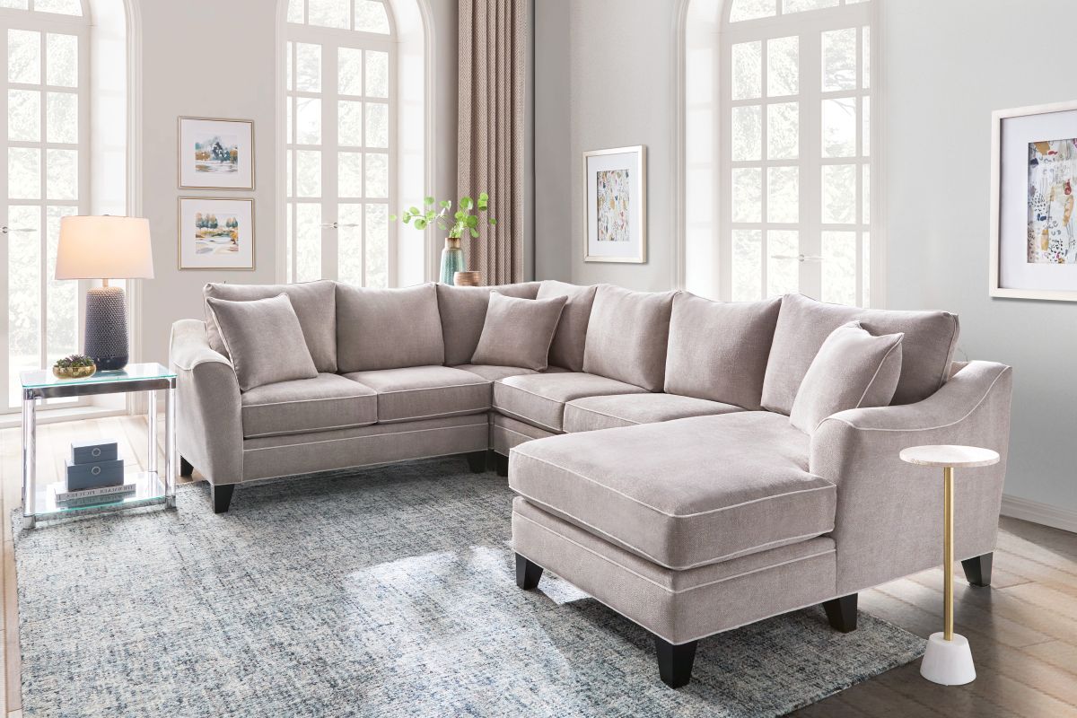 Demi Pebble 4-Piece Sectional with Right Arm Facing Chaise 2