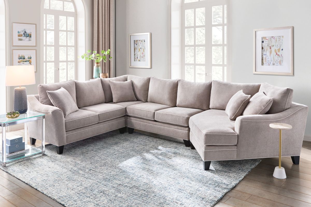 Demi Pebble 4-Piece Sectional with Right Arm Facing Cuddler 2