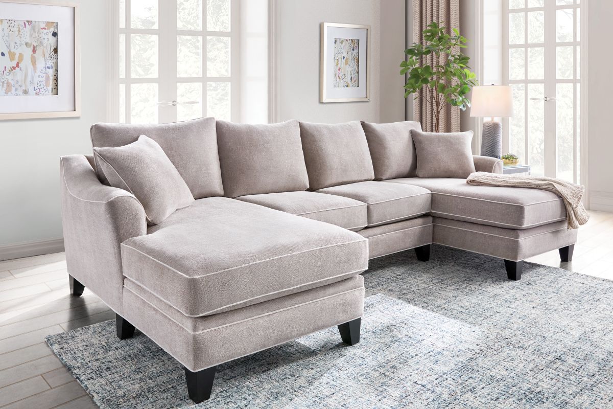 Demi Pebble 3-Piece Sectional with Dual Chaise 2