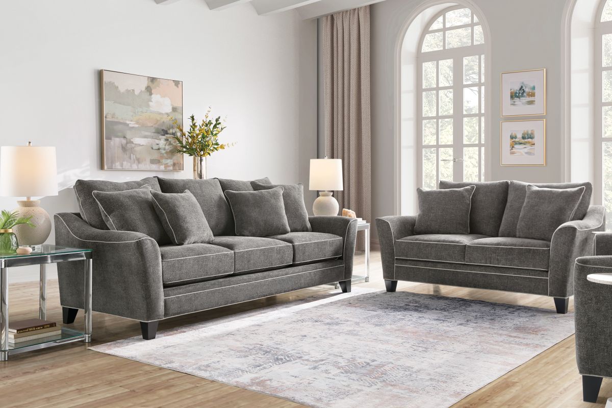 Demi Charcoal Loveseat 7