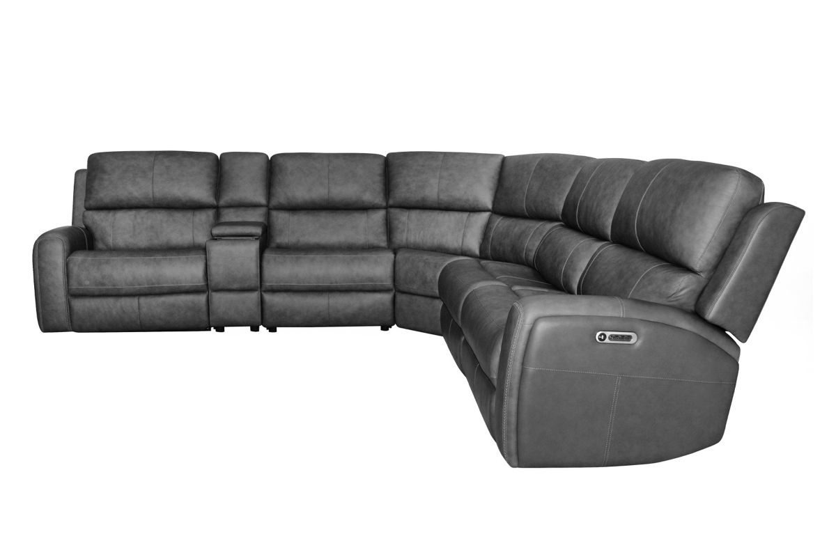 Linton by Flexsteel Grey 6-Piece Sectional  12