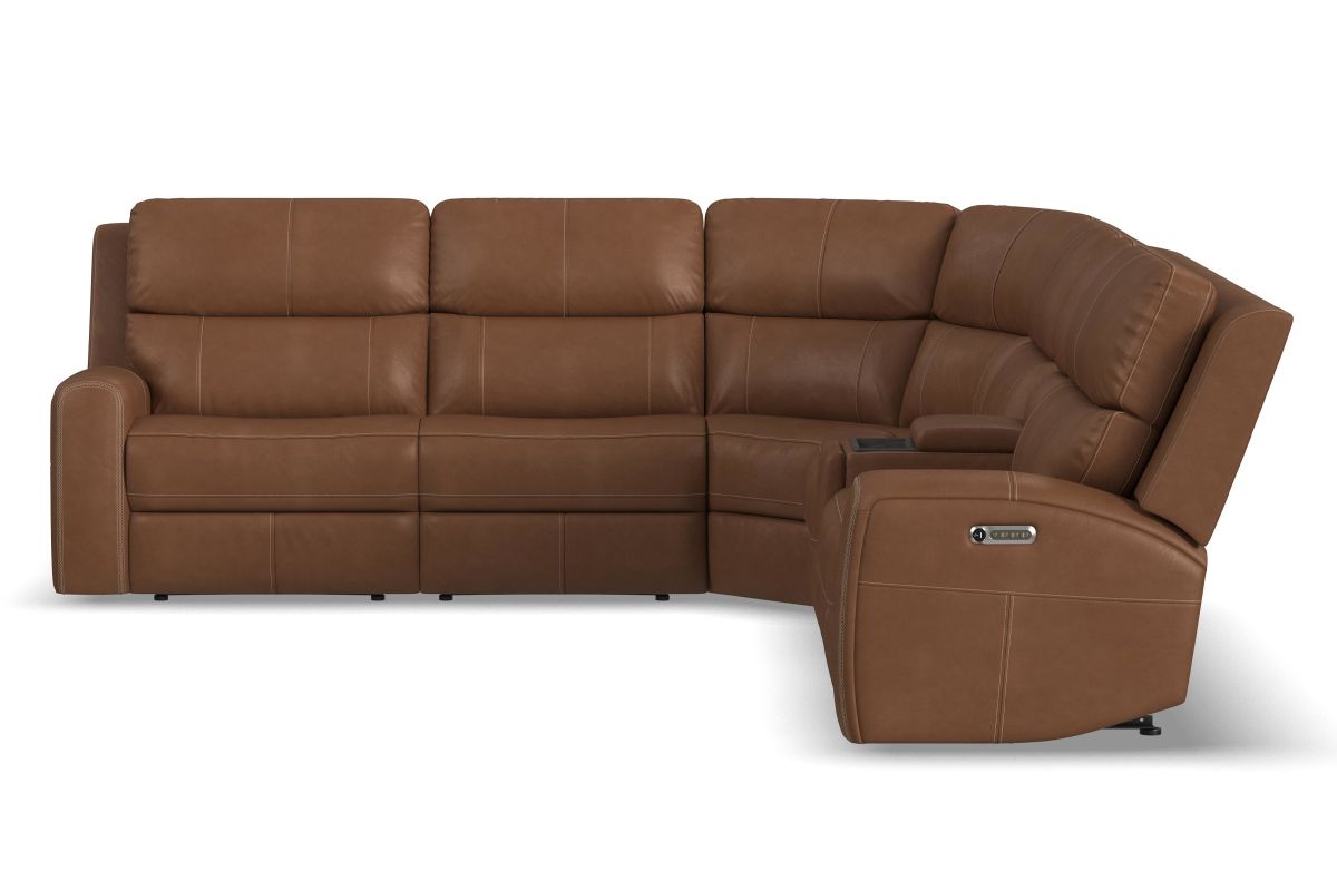 Linton by Flexsteel Caramel 6-Piece Sectional  4
