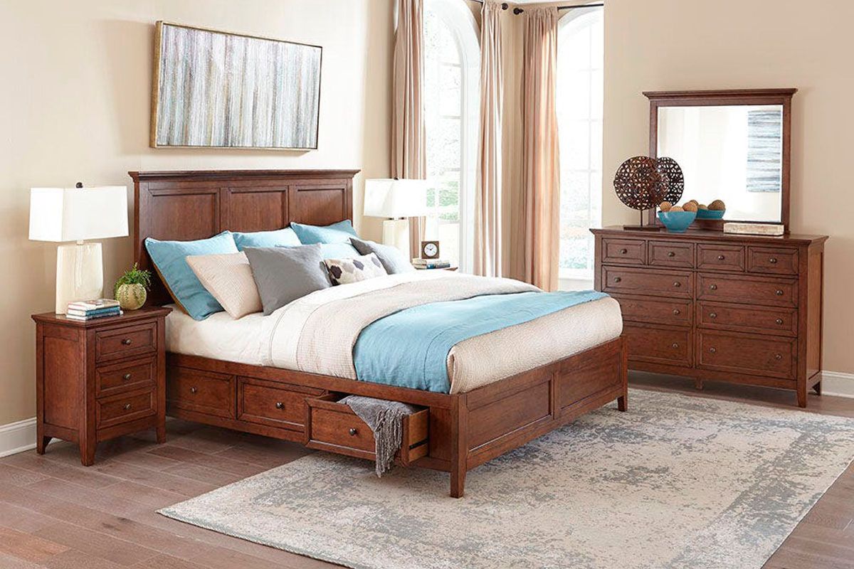 San Mateo Brown King Storage bed 2