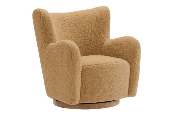 Montrose Wingback Sherpa Swivel Accent Chair