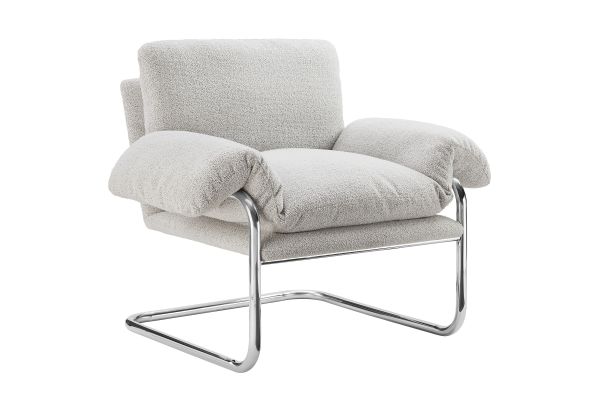 Ansel Boucle Fabric Accent Chair