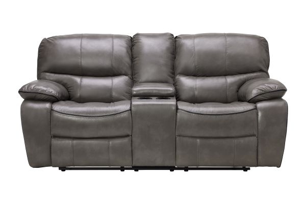 Lawson Grey Reclining Console Loveseat