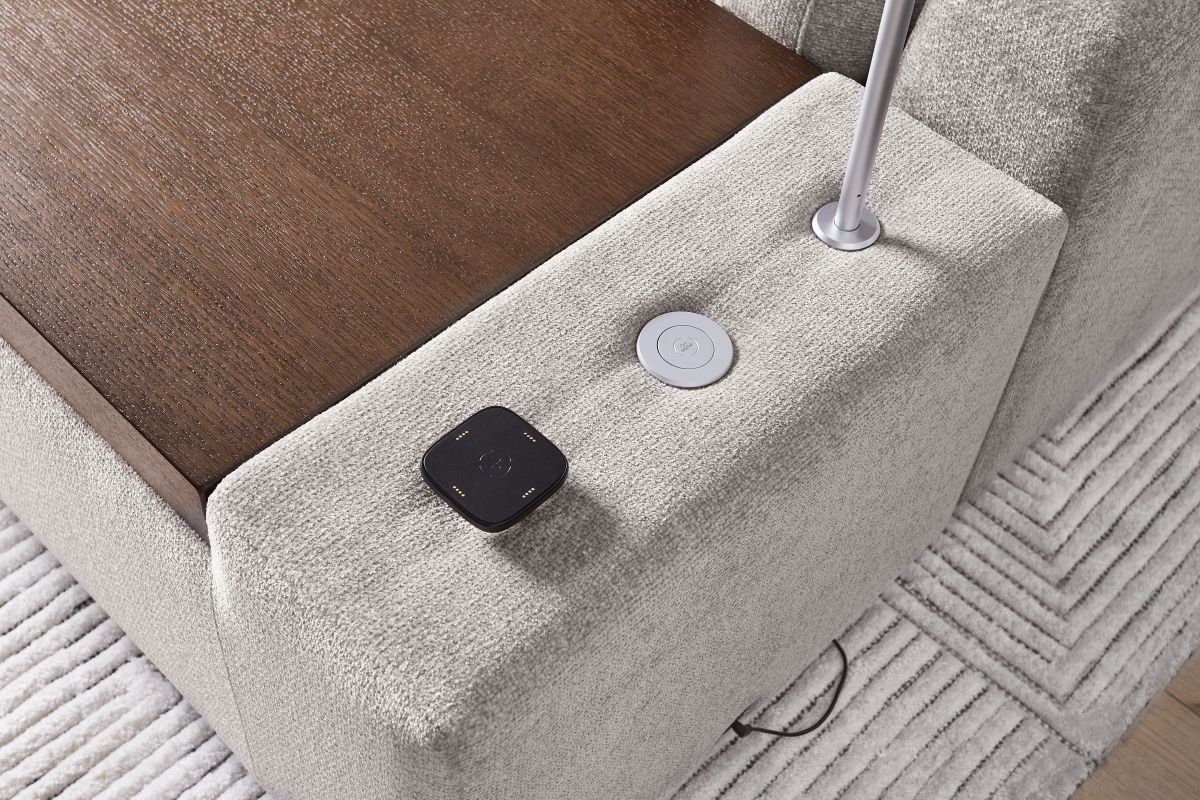 ModularThree Grey 5-Piece Theater Sectional with 2 Media Consoles 14