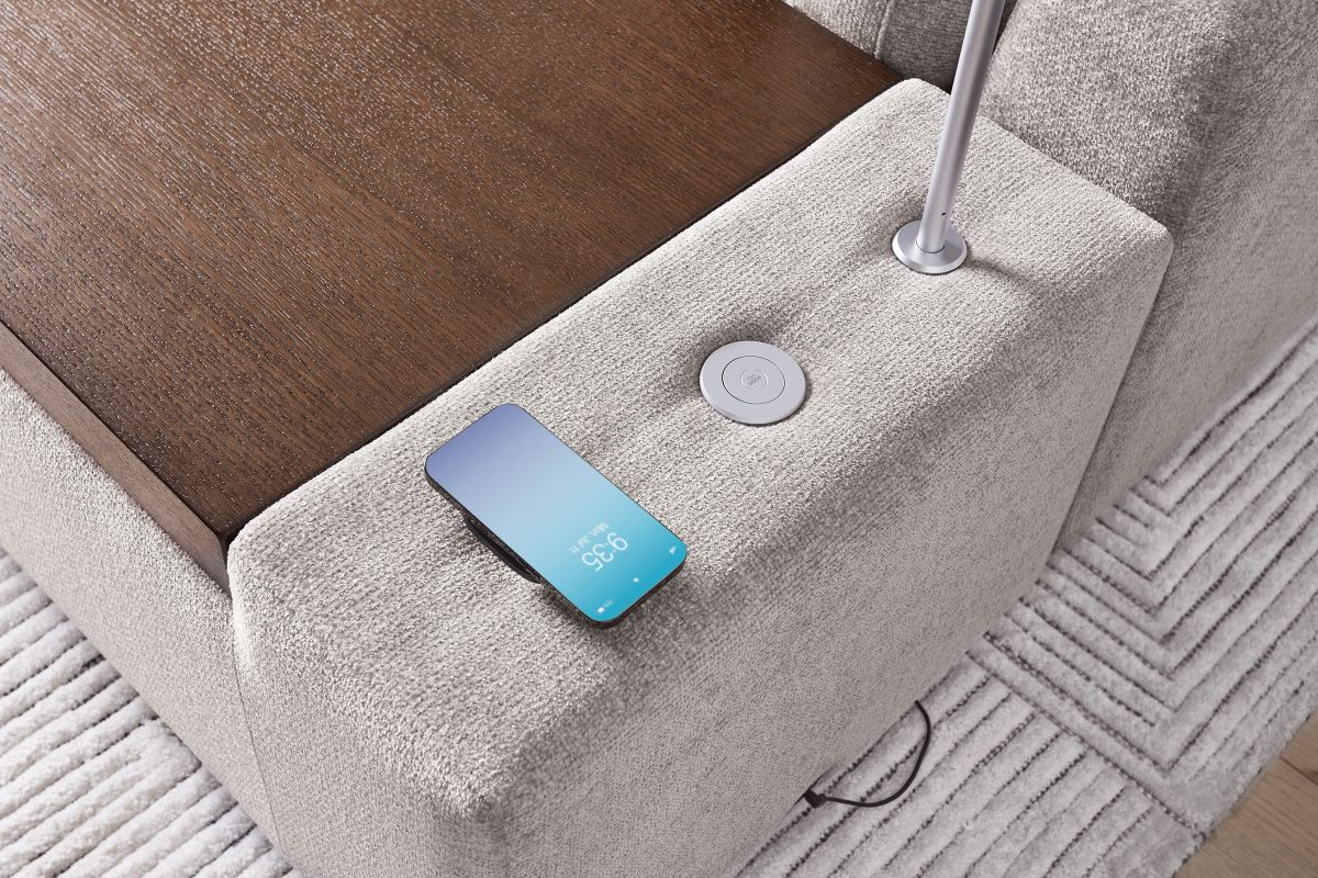 ModularThree Grey 5-Piece Theater Sectional with 2 Media Consoles 12