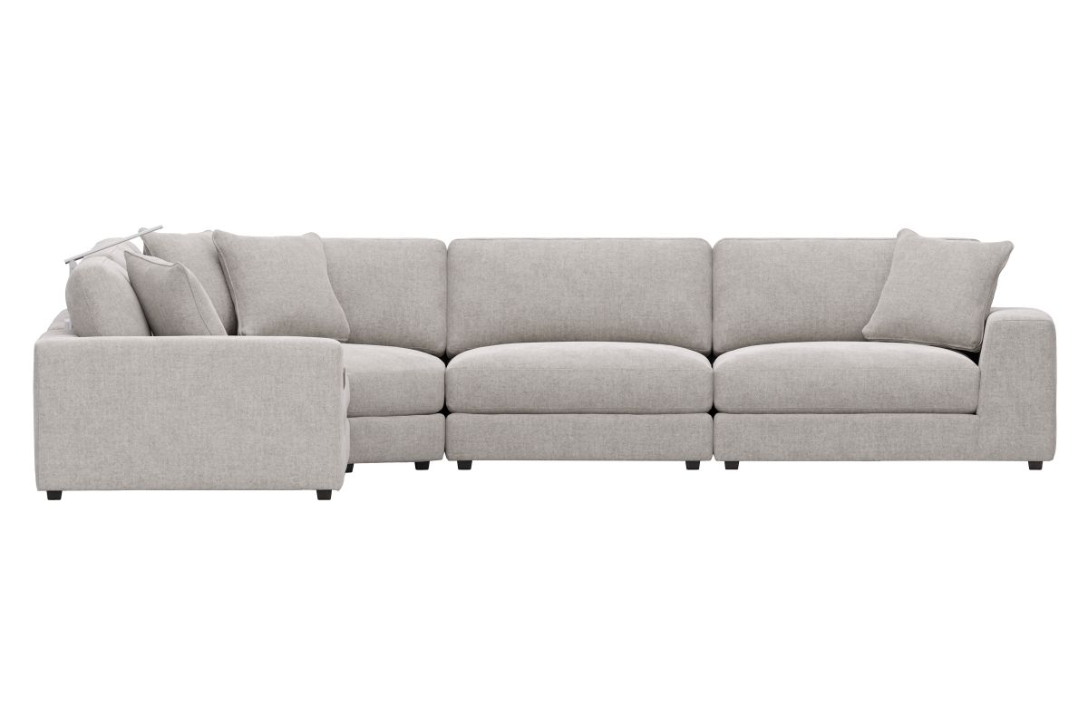 ModularThree Grey 6-Piece Sectional with Media Console 5