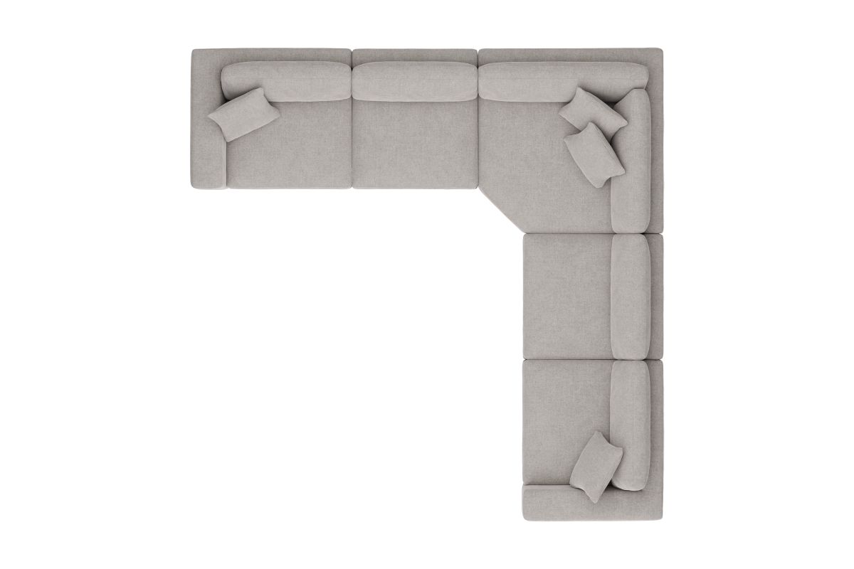 ModularThree Grey 5-Piece Sectional  7