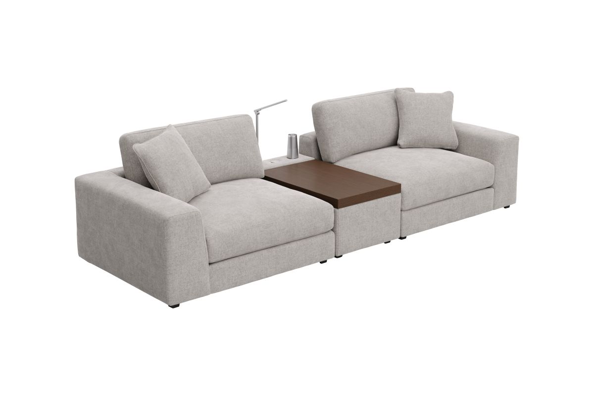 ModularThree Grey 3-Piece Console Loveseat  3