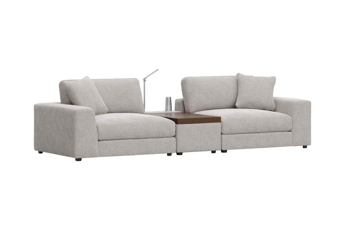 ModularThree Grey 3-Piece Console Loveseat  4