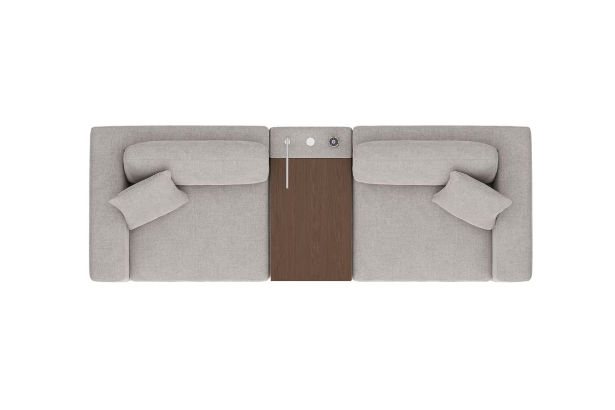 ModularThree Grey 3-Piece Console Loveseat  7