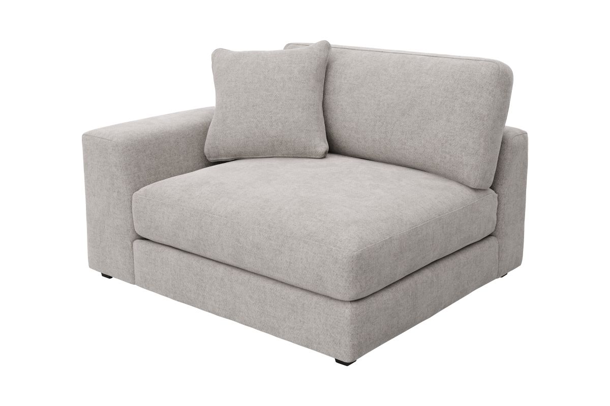 ModularThree Grey 5-Piece Sectional with Left Arm Facing Chair + Bump Ottoman 10