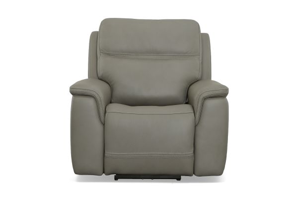 Stephen Grey Leather Triple Power Recliner