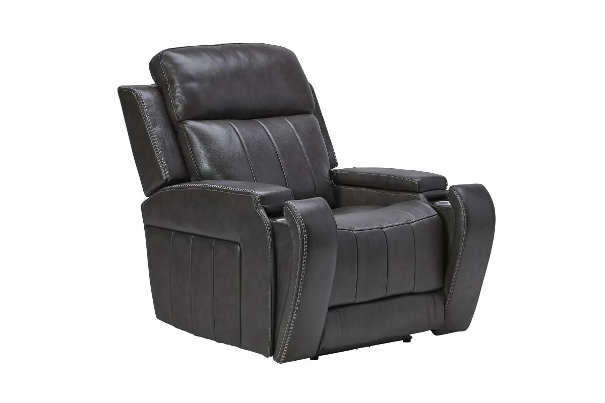 Maverick Steel Audio Triple Power Leather Recliner 4