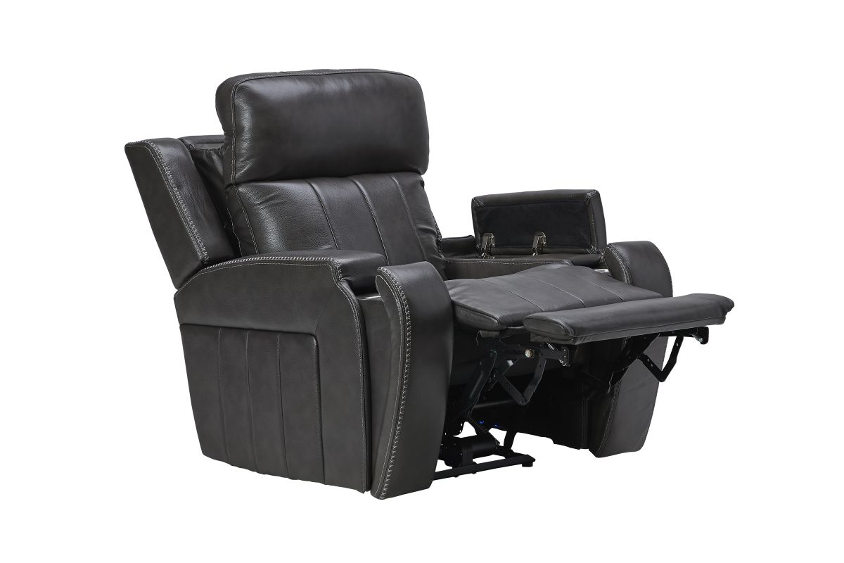 Maverick Steel Audio Triple Power Leather Recliner 3