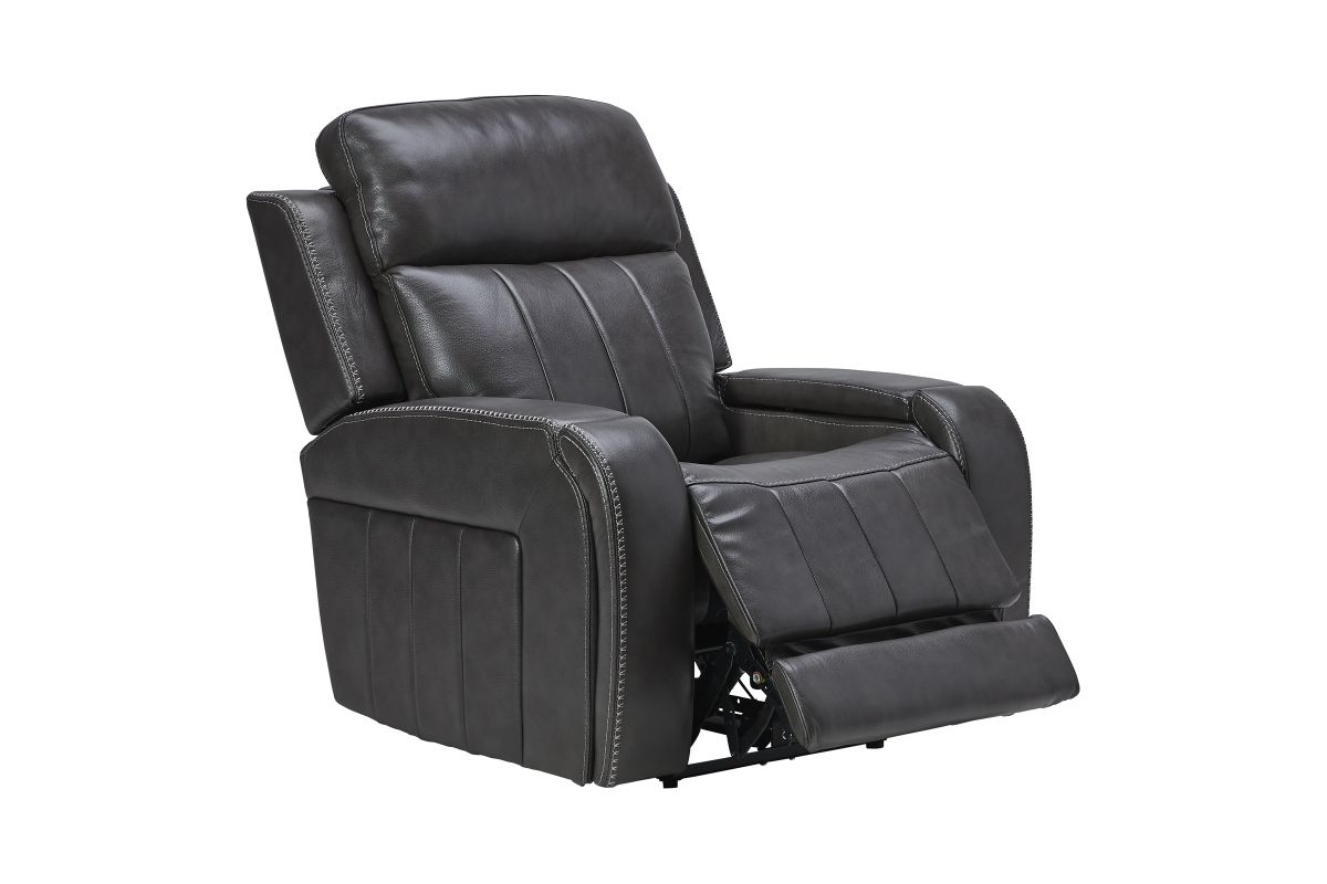 Maverick Steel Audio Triple Power Leather Recliner 7