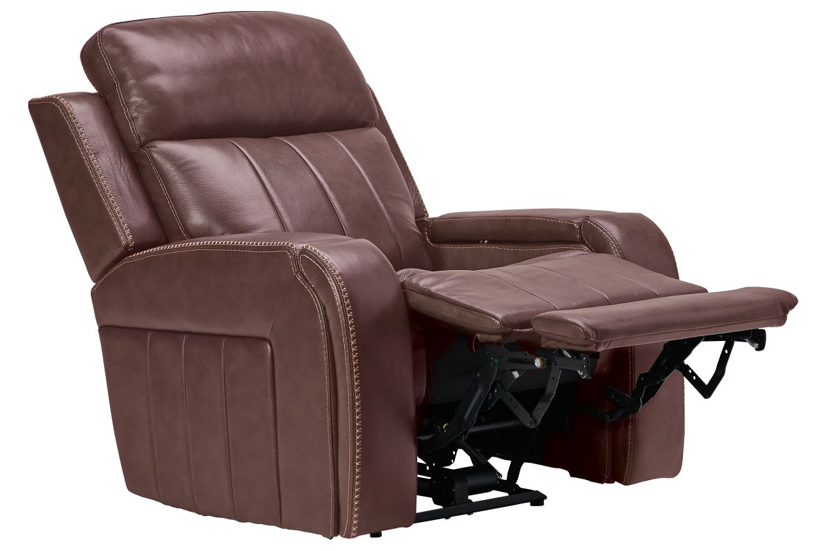 Maverick Brown Audio Triple Power Leather Recliner 5