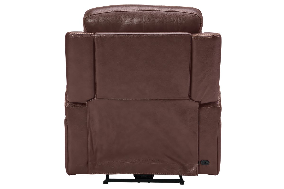 Maverick Brown Audio Triple Power Leather Recliner 9