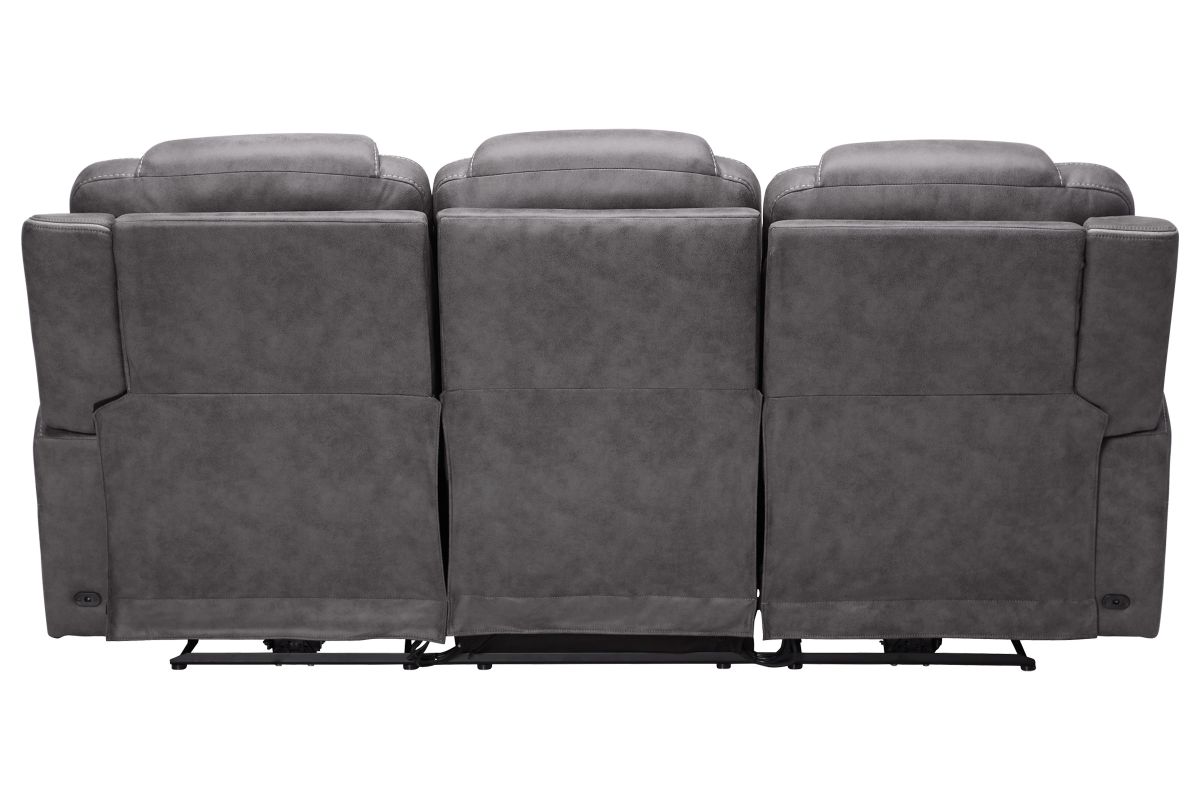 Maverick2 Grey Audio Triple Power Reclining Sofa 8